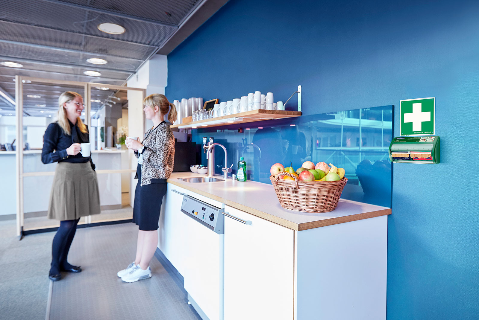 Plaster dispenser in office kitchen